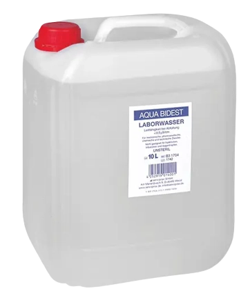 Aqua Bidest 10 Liter Laborwasser