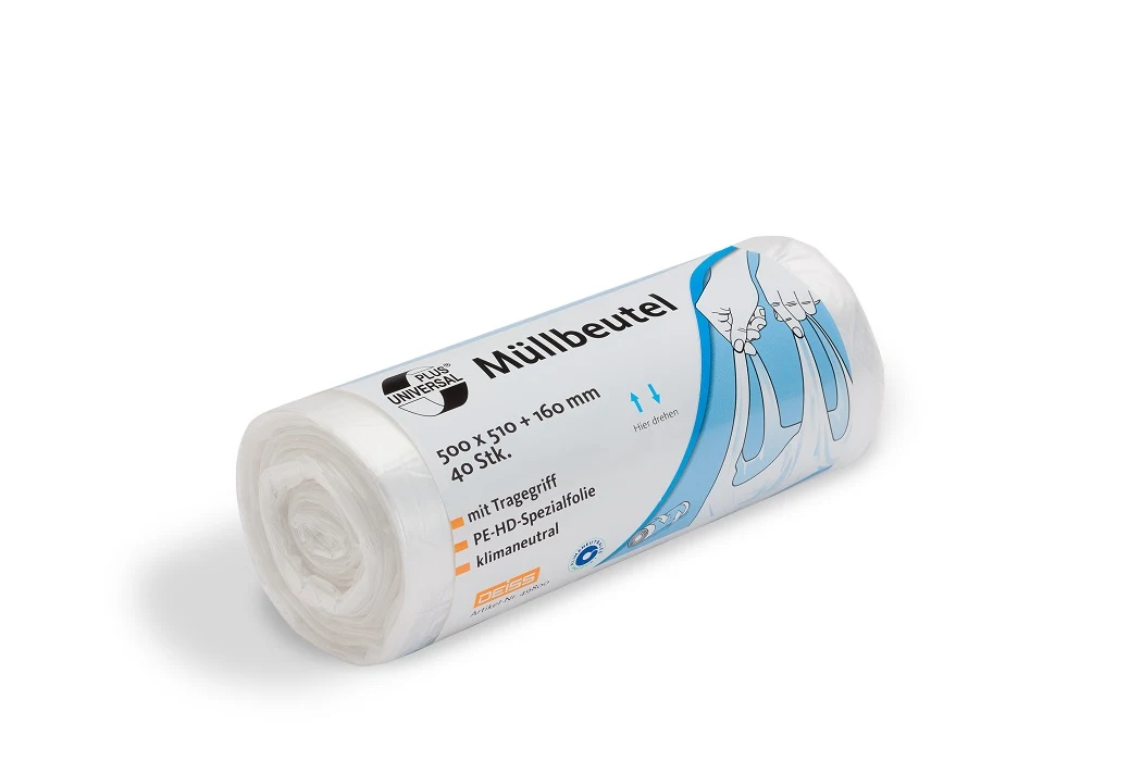 Deiss UNIVERSAL PLUS Klimaneutral Müllbeutel aus HDPE 30L, Mit Tragegriff Deiss UNIVERSAL PLUS Klimaneutral Müllbeutel aus HDPE 30L, Mit Tragegriff