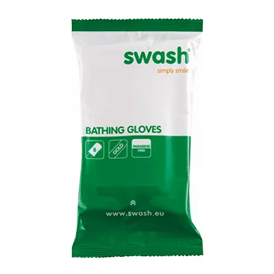 Swash® Bathing Gloves, parfümfrei, 8er-Packung 14 x 22