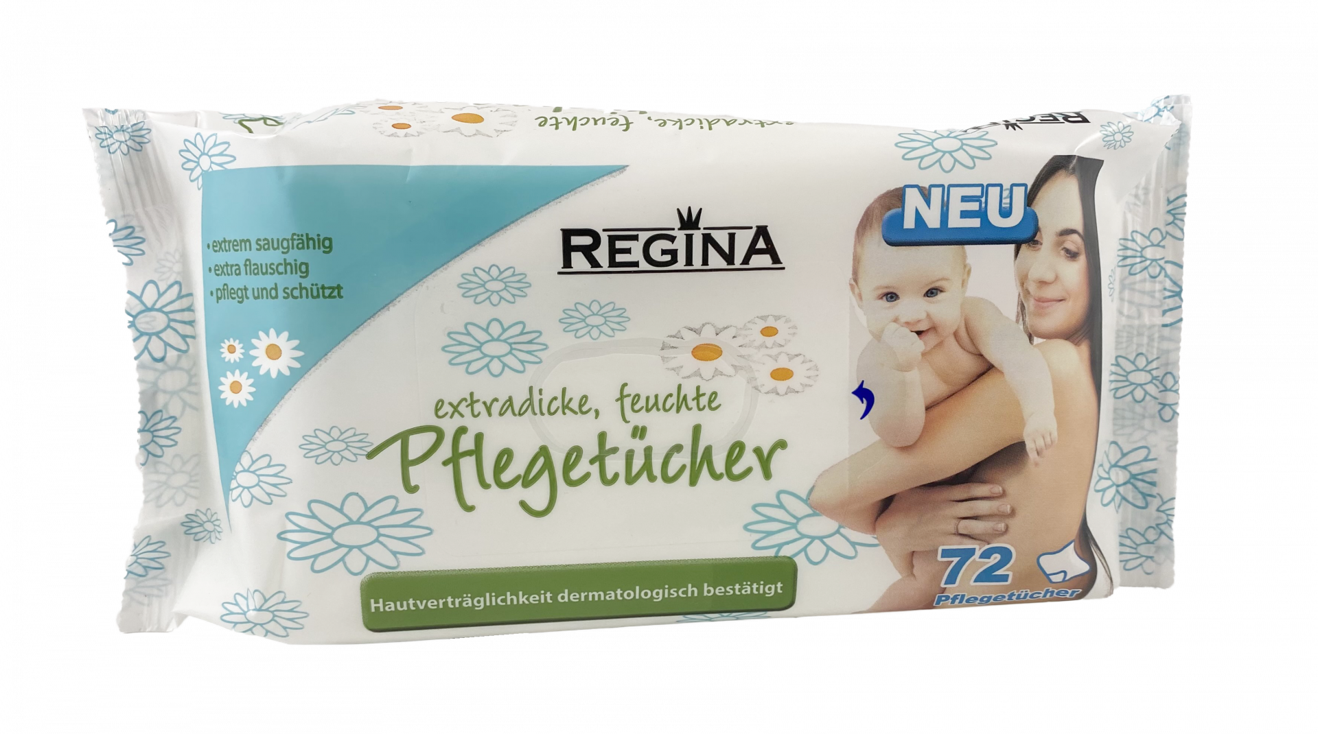 Pflegetücher extradicke, feuchte 72-er 19x15 cm