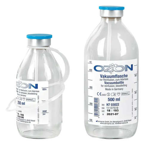 Servoprax Ozon-Vakuumflasche 250ml AP 10 Glas