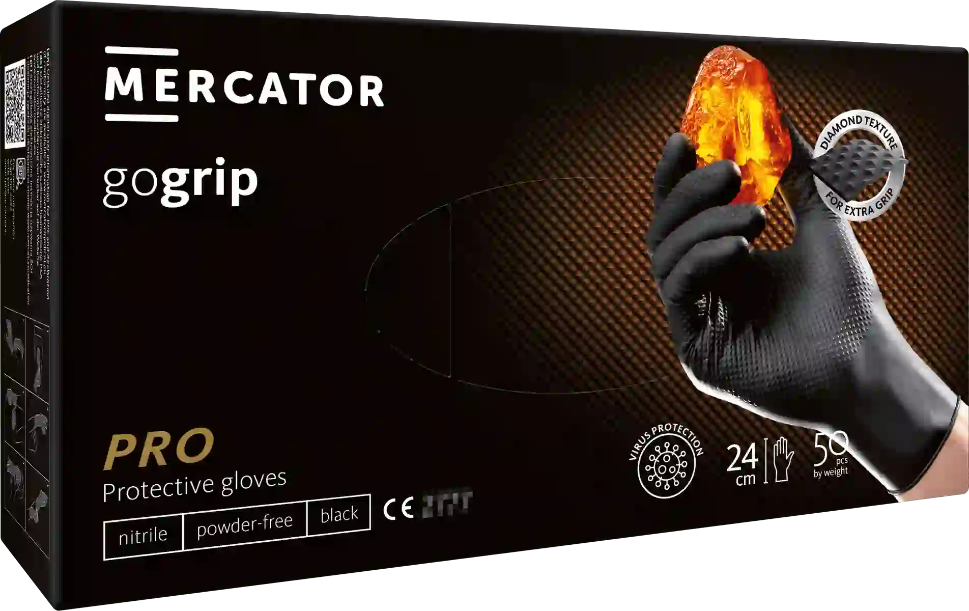 MERCATOR gogrip-pro Nitril-Handschuhe mit Diamanttextur