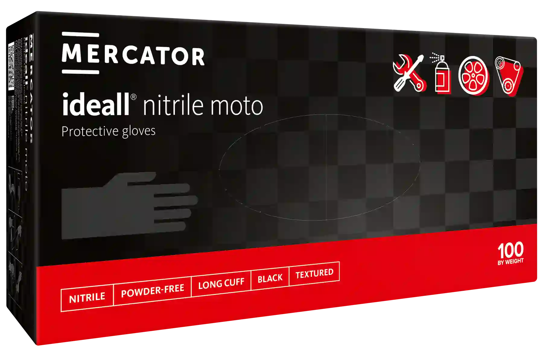 Mercator ideall nitrile moto High-Tech-Handschuhe - extra dick und strapazierfähig