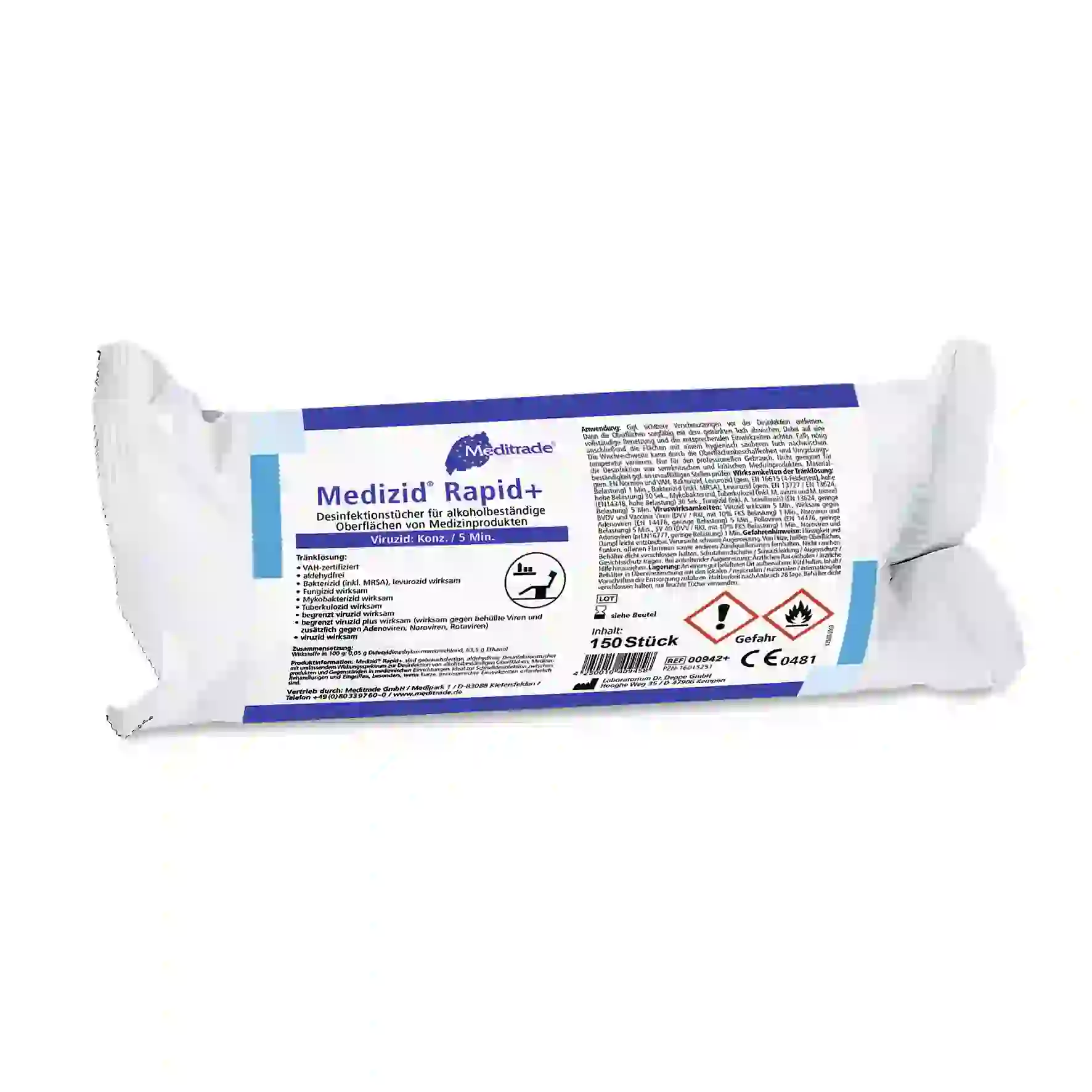 Medizid® Rapid+ Desinfektionstücher, Nachfüllpackung Dose Medizid® Rapid+ Desinfektionstücher, Nachfüllpackung Dose
