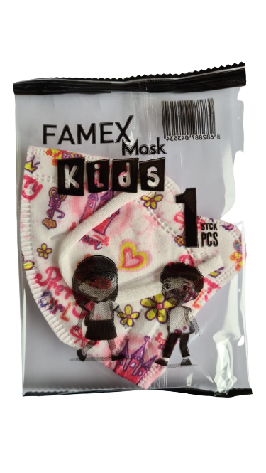 Famex Kids FFP2 Maske Prinzessin-Muster