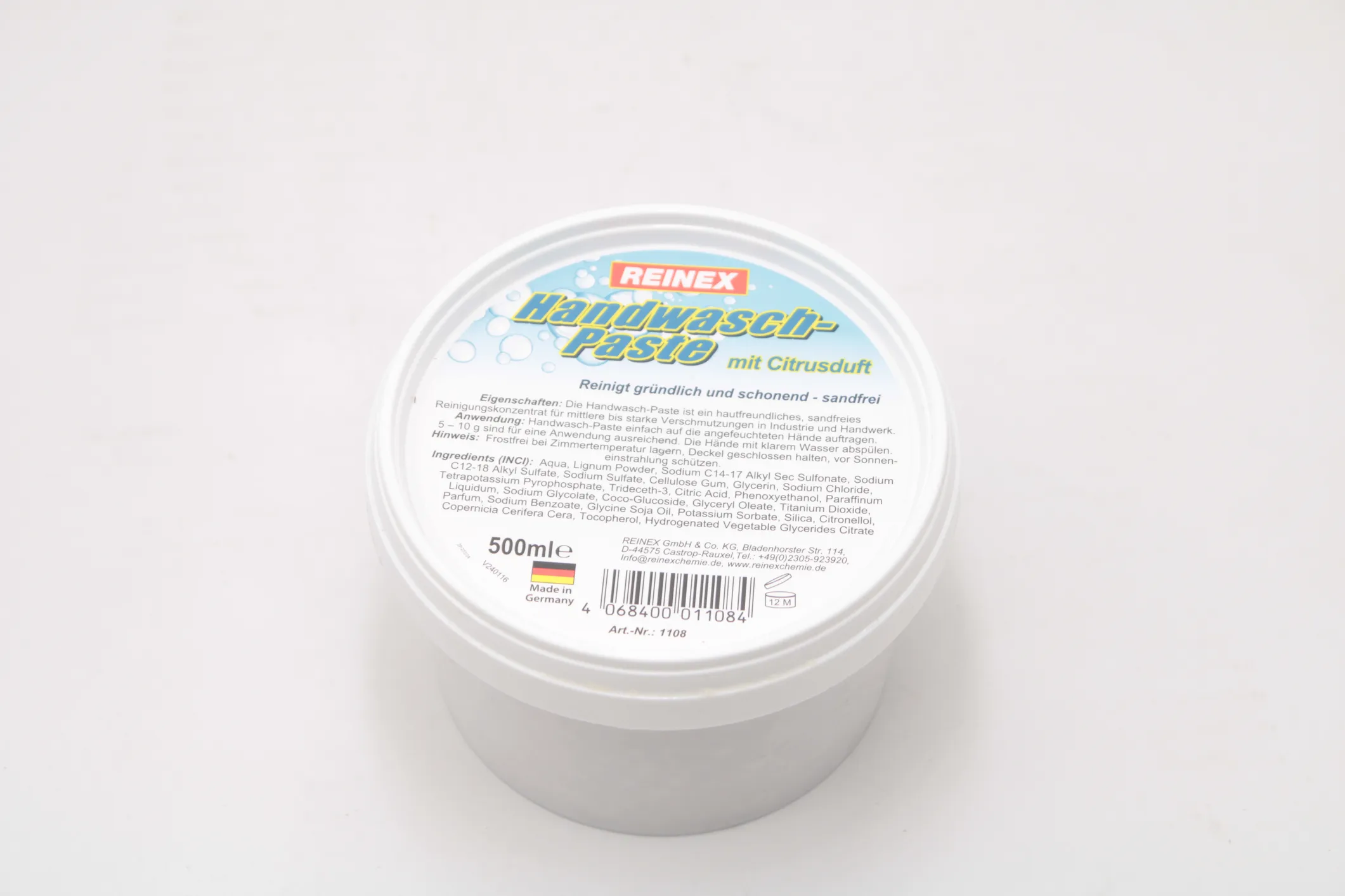 Handwasch-Paste sandfrei 500 ml Handwasch-Paste sandfrei 500 ml