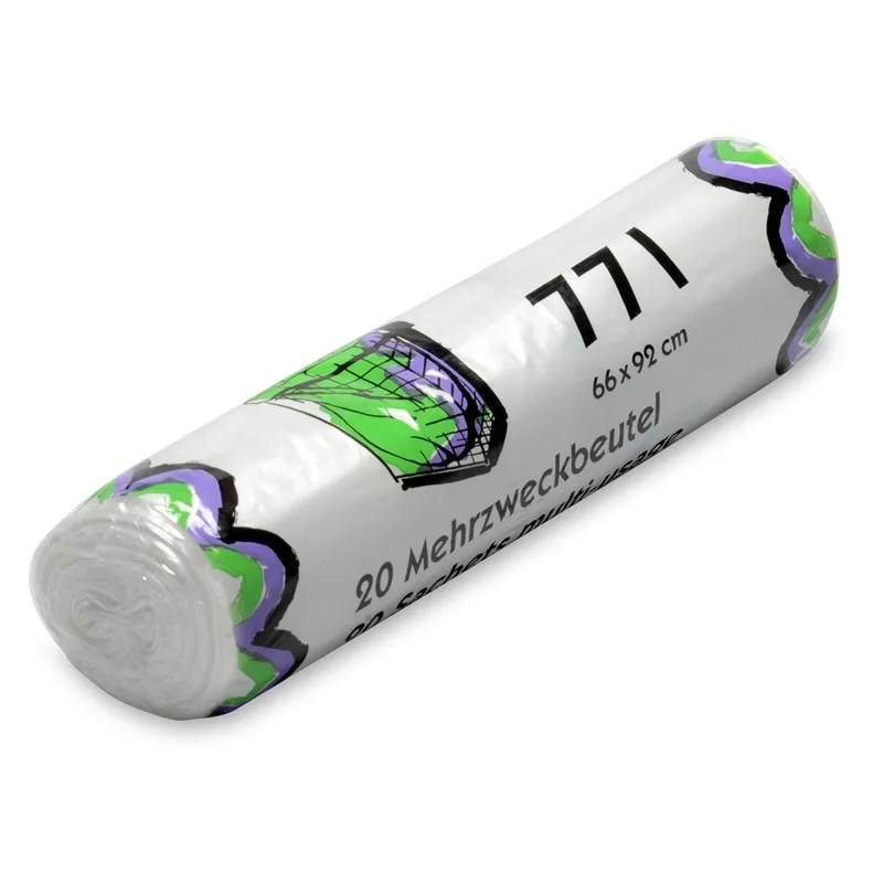 Müllbeutel 60 Liter, weiß, 630 x 850 mm, HDPE - standard