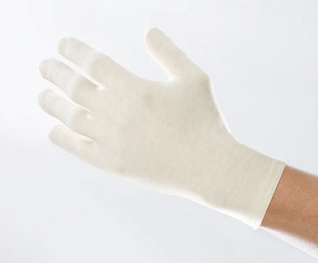 tg-Handschuh aus ungebleichte Baumwolle