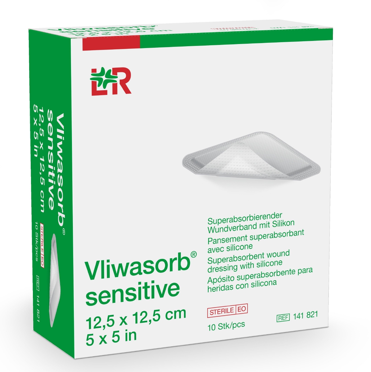 Vliwasorb® sensitive superabsorbierender Wundverband 12,5 cm x 12,5 cm