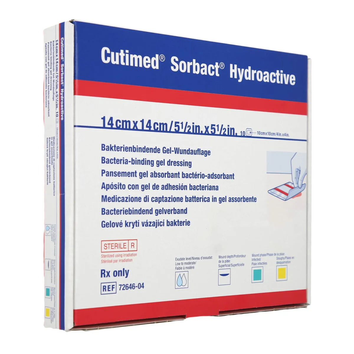 Cutimed Sorbact Hydroactive, steril,  Wundauflage 14x14 cm