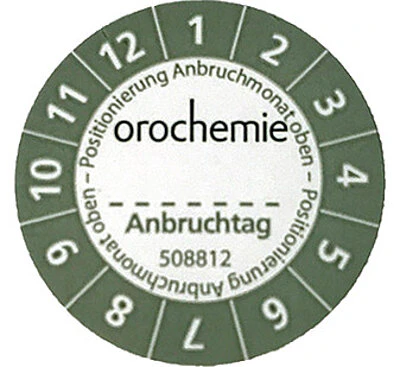Anbruchetiketten - am Verwendbar bis (1 Bogen)