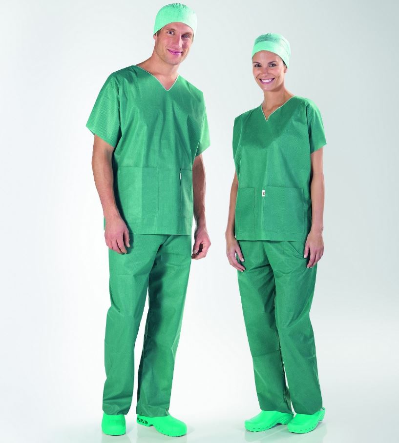 Sentinex Bereichskleidung Kasack Größe XL, grün, 75 Stk
