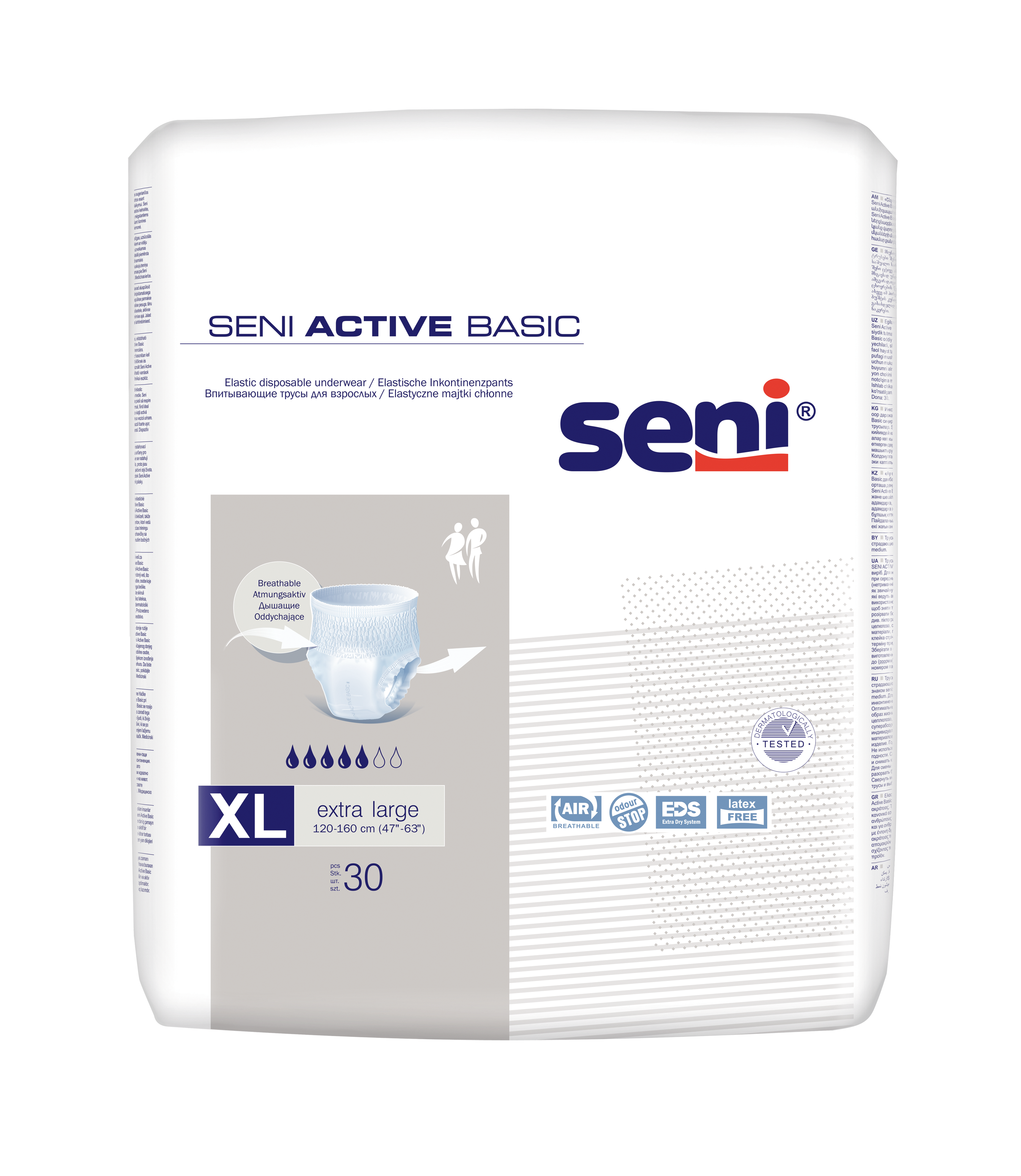 Seni Active Basic elastische Inkontinenzpants Extra Large 30 Stück