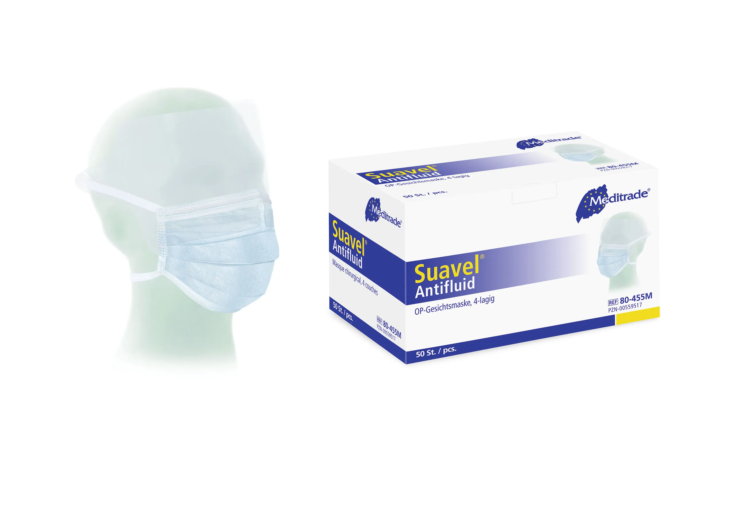 Suavel® Antifluid, OP-Maske mit Schutzvisier