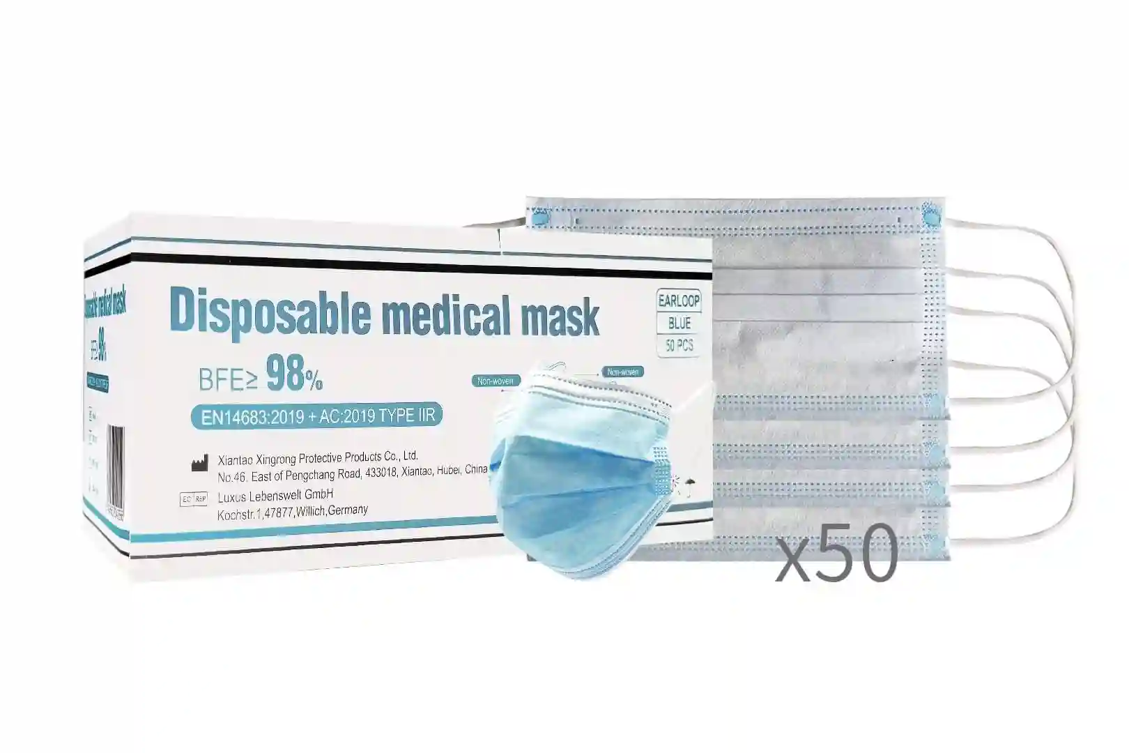 3ply Medizinische Einweg OP Maske Blau Typ IIR 3ply Medizinische Einweg OP Maske Blau Typ IIR