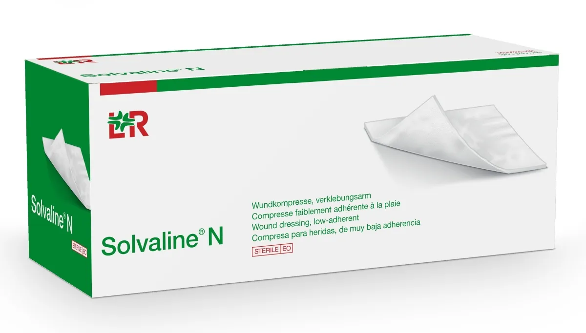 Solvaline® N Wundkompresse unsteril, 5 cm x 5 cm