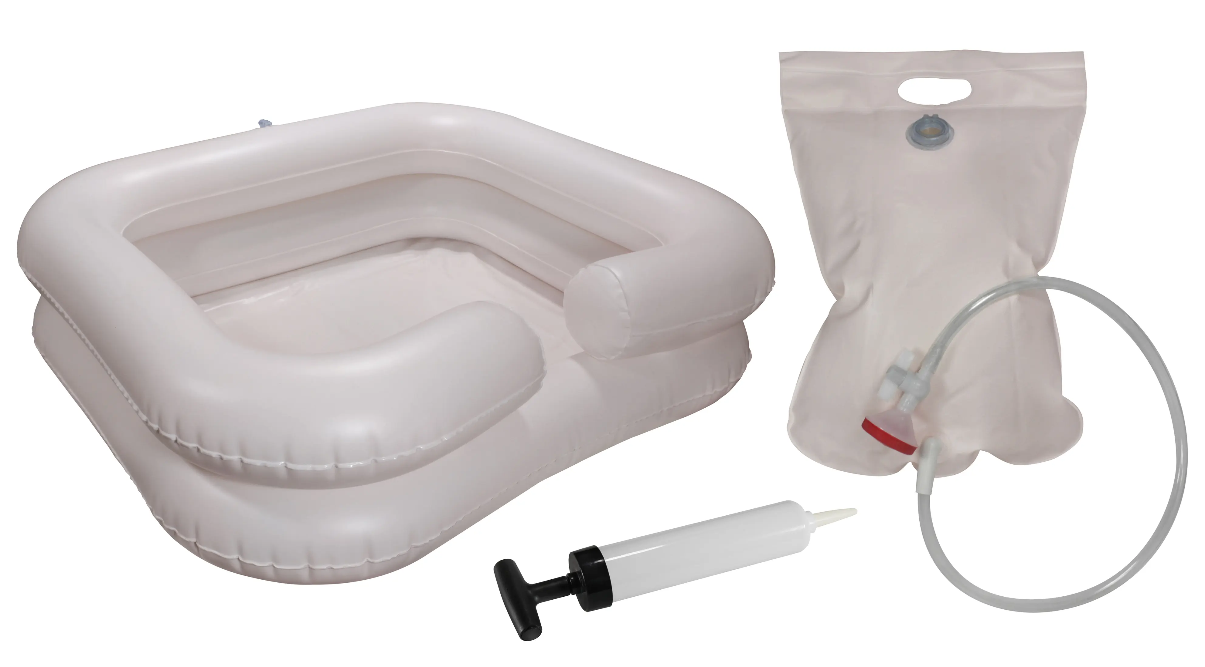 AMPRI Waschbecken aufblasbar mit Pumpe und Duschvorrichtung
