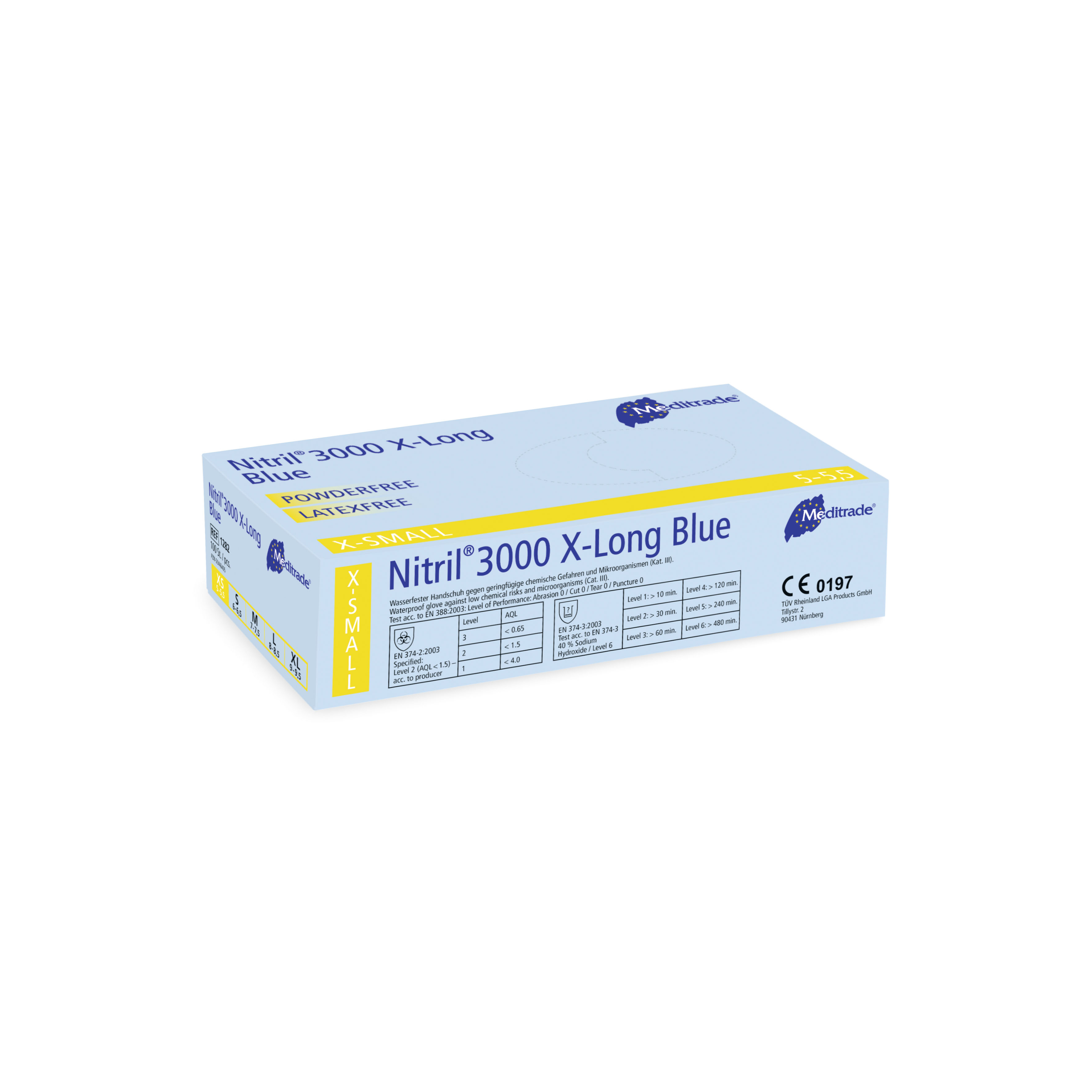 Nitril® 3000 X-Long Blau