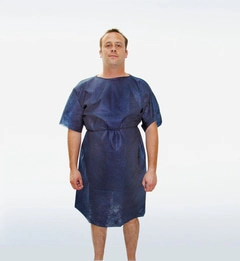 Foliodress Patientenshirt, blau, 110x140cm