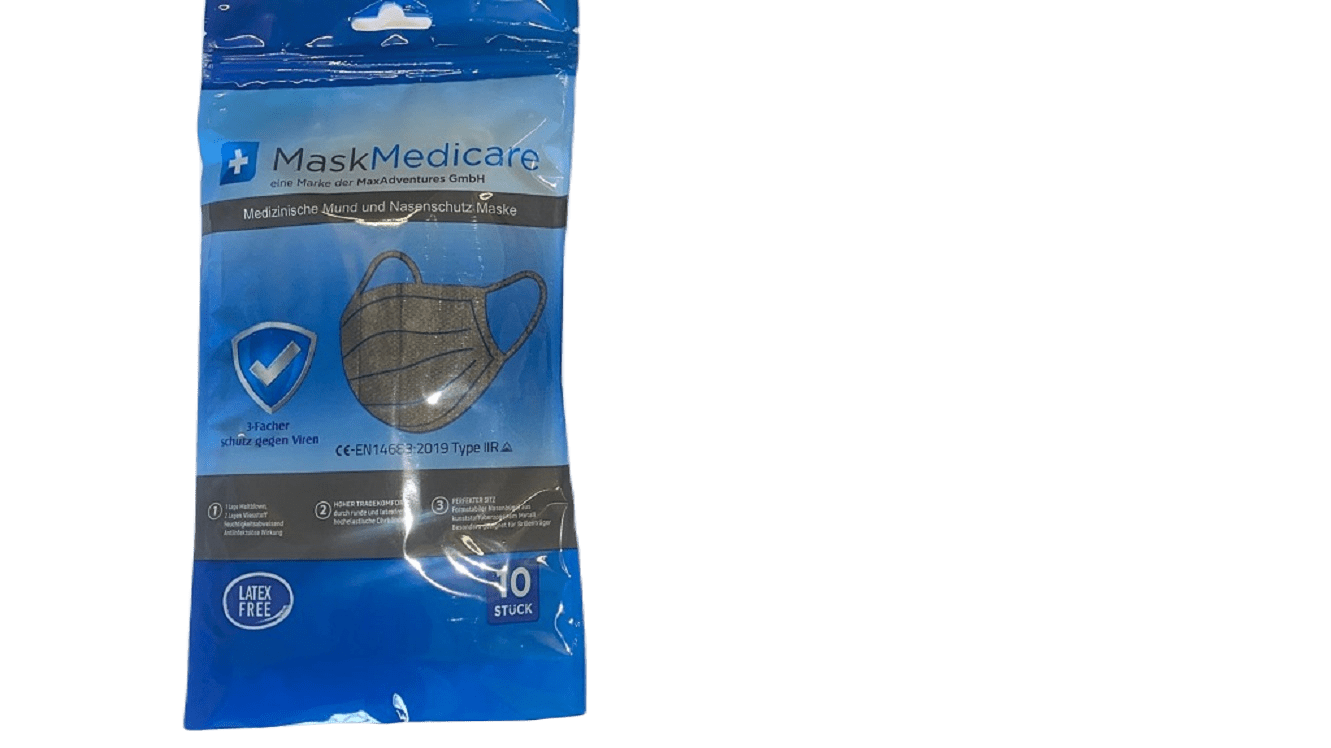 3-lagige MaskMedicare TYP IIR MNS Maske - Farbe Grau