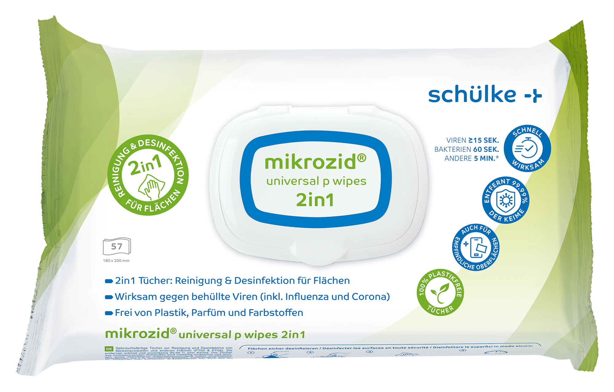 mikrozid® universal p wipes 2in1