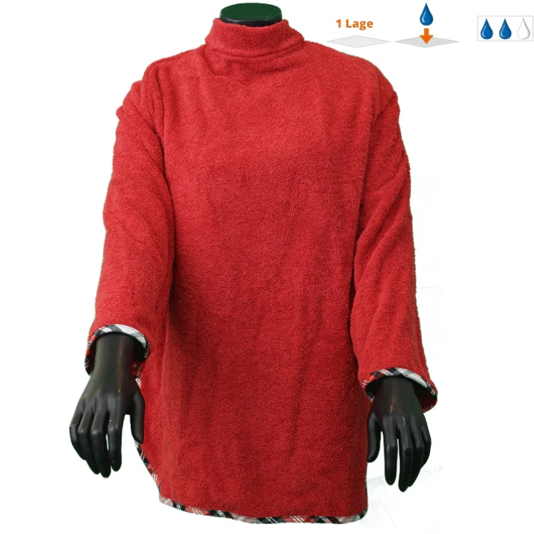 Kleiderschutz Luise mit langen Ärmeln - weinrot  - XS/S