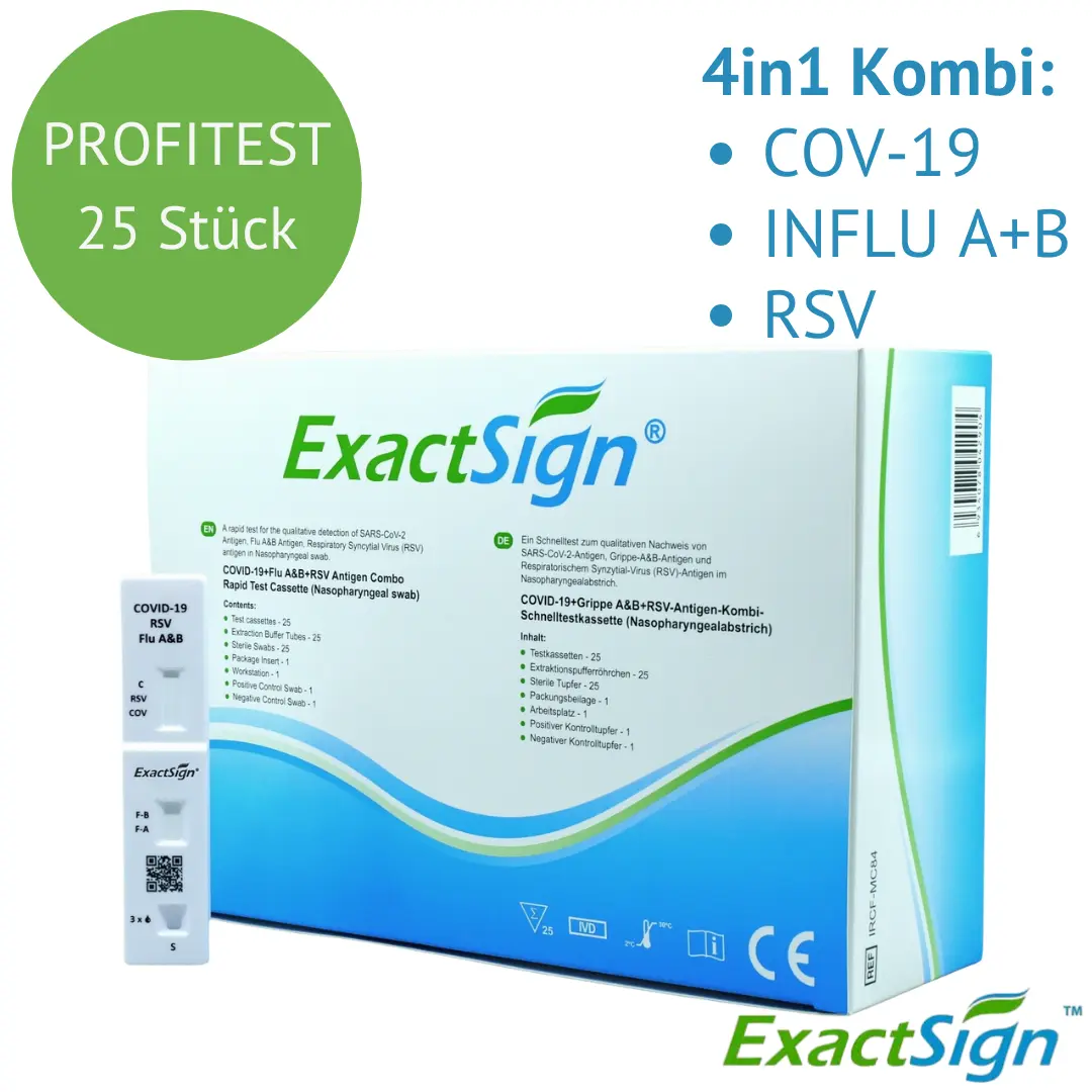 ExactSign 4in1 Profitest mit Kontrollstäbchen - 25er Pkg