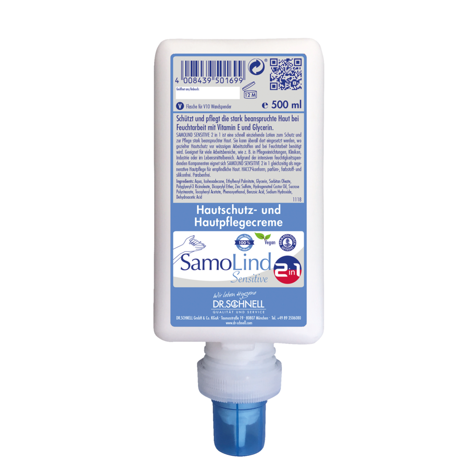 SAMOLIND SENSITIVE 2IN1 Spenderflasche V10 500 ml