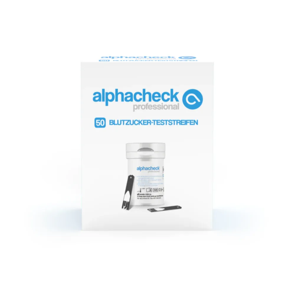 Alphacheck professional Blutzucker-Teststreifen, 50 Stk. Alphacheck professional Blutzucker-Teststreifen, 50 Stk.