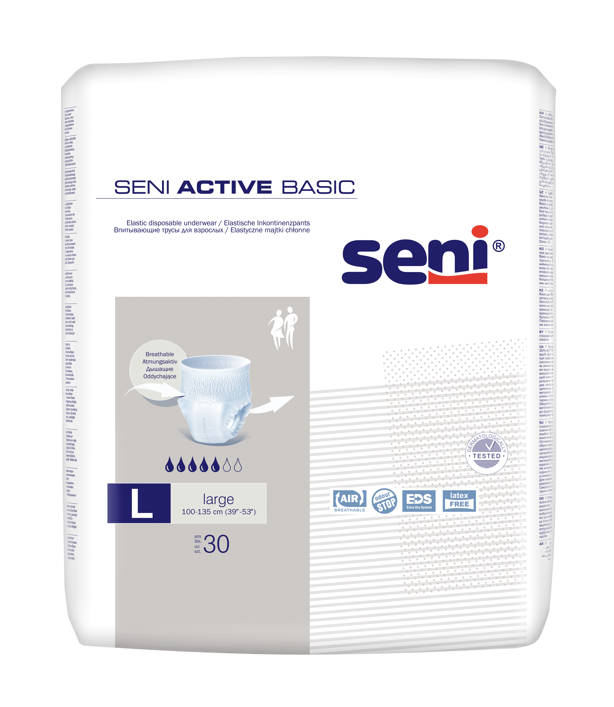 Seni Active Basic elastische Inkontinenzpants Large 30 Stück