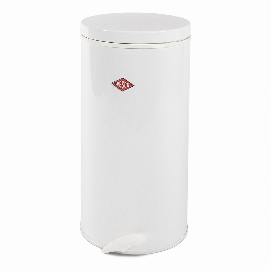Wesco-Tretabfalleimer 22 Liter weiß Metalleinsatz Wesco-Tretabfalleimer 22 Liter weiß Metalleinsatz