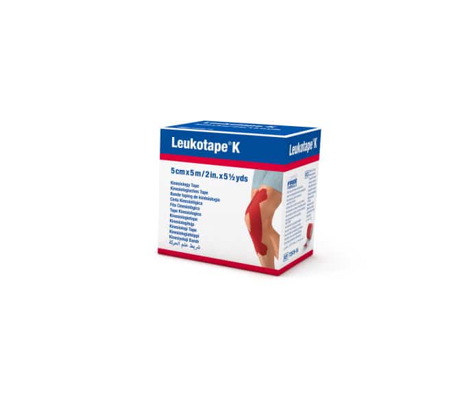 Leukotape® K Kinesio Tape Fixierbinde Rot 5 m x 2,5 cm