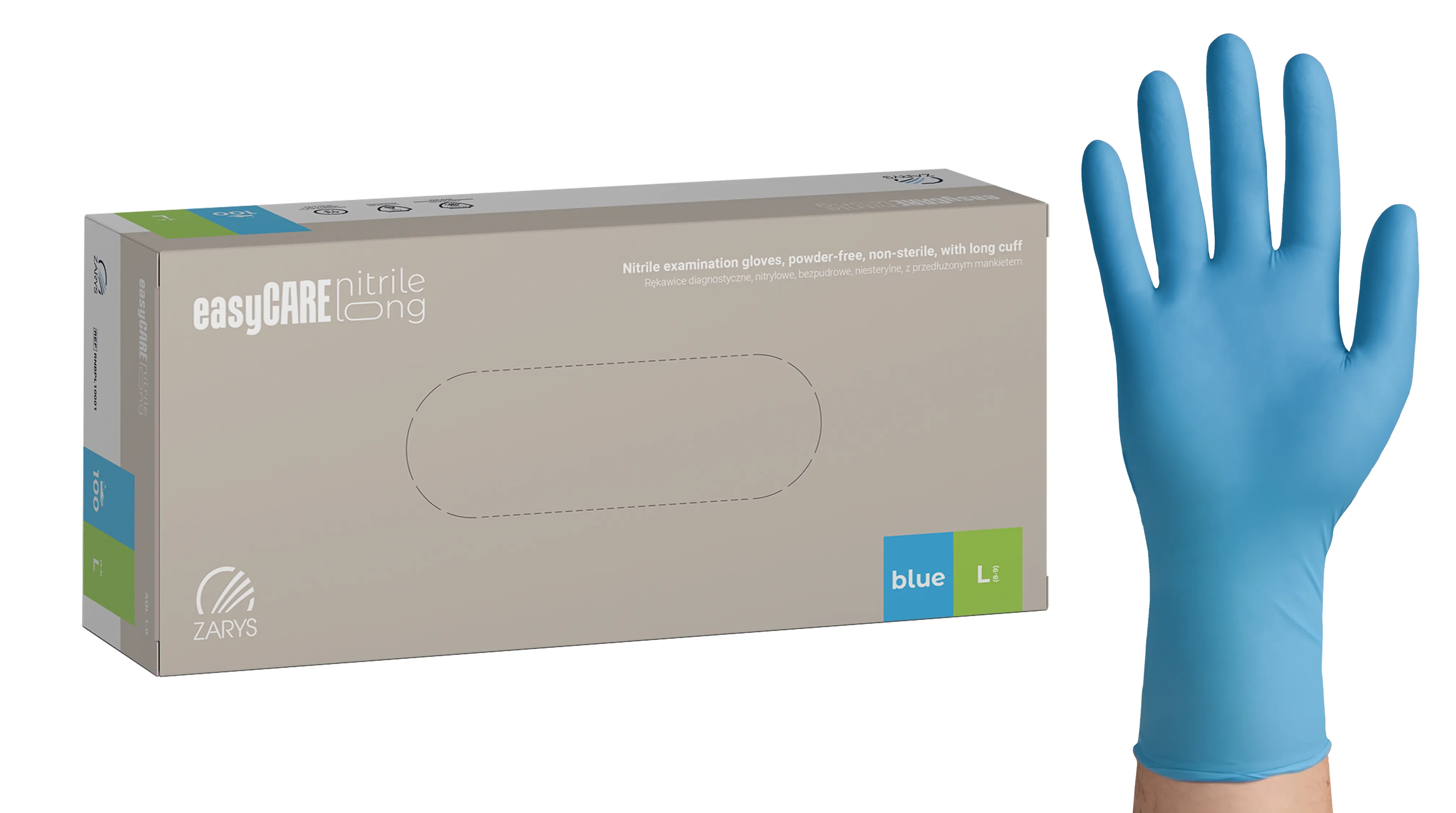 easyCARE nitrile LONG, gloves, powder-free, extended cuff easyCARE nitrile LONG, gloves, powder-free, extended cuff