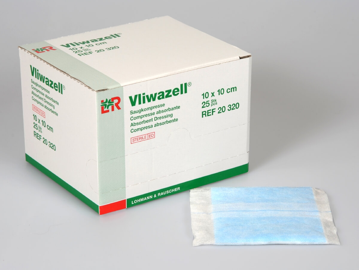 Vliwazell® Saugkompresse 25 Stück steril 10 cm x 10 cm