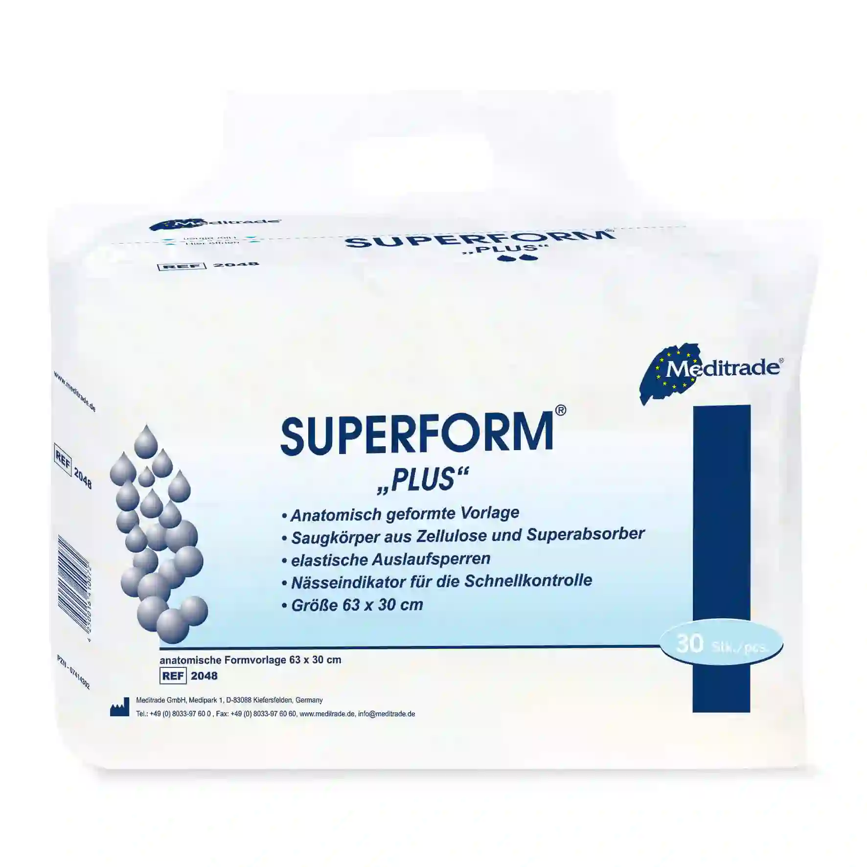 Meditrade Superform® Inkontinenzvorlage mit Doppelkissen Meditrade Superform® Inkontinenzvorlage mit Doppelkissen