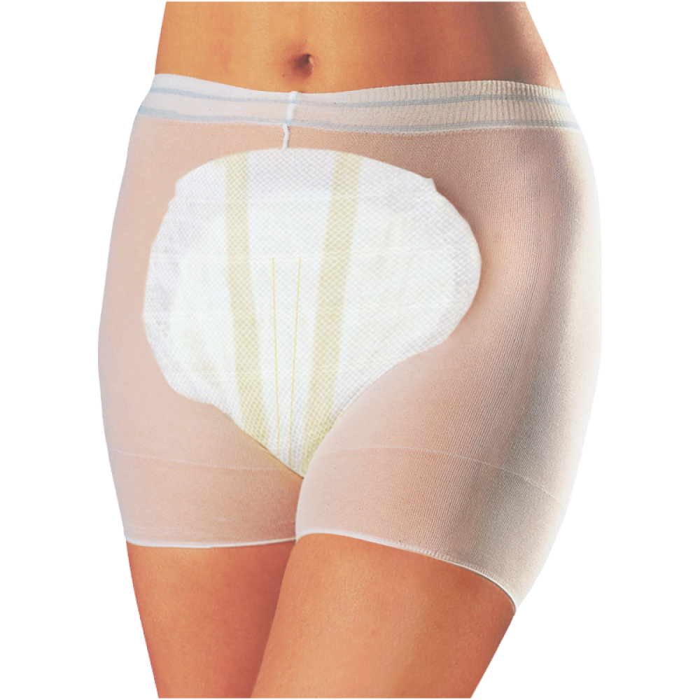 Seni Fix Panty elastische Höschen mit feinem Maschennbild und zusätzlichen Beinansätzen zur Fixierung von Inkontinenz- und Vliesvorlagen Large 5 Stück