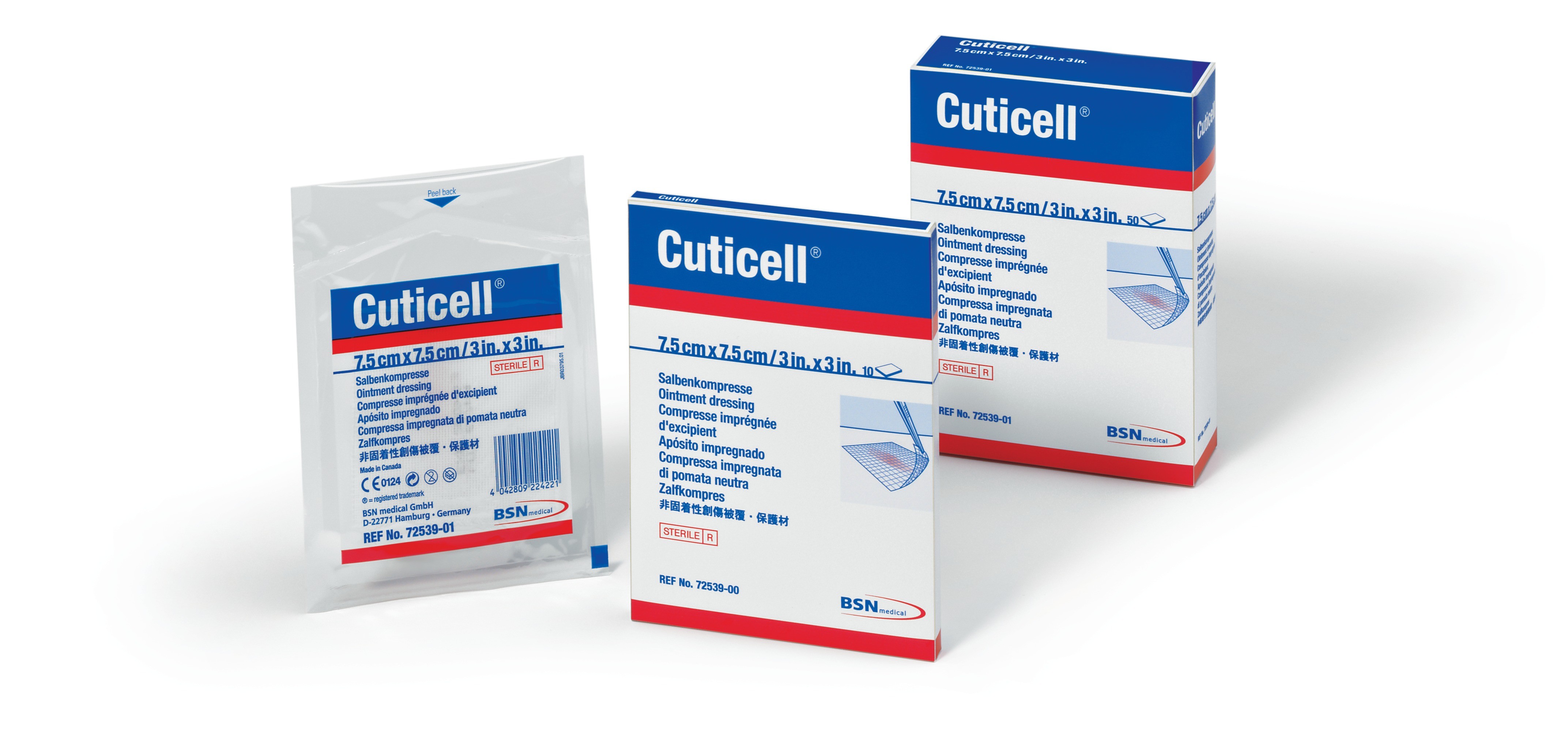 Cuticell® Wundauflage 7,5 cm x 7,5 cm / 10 Stück