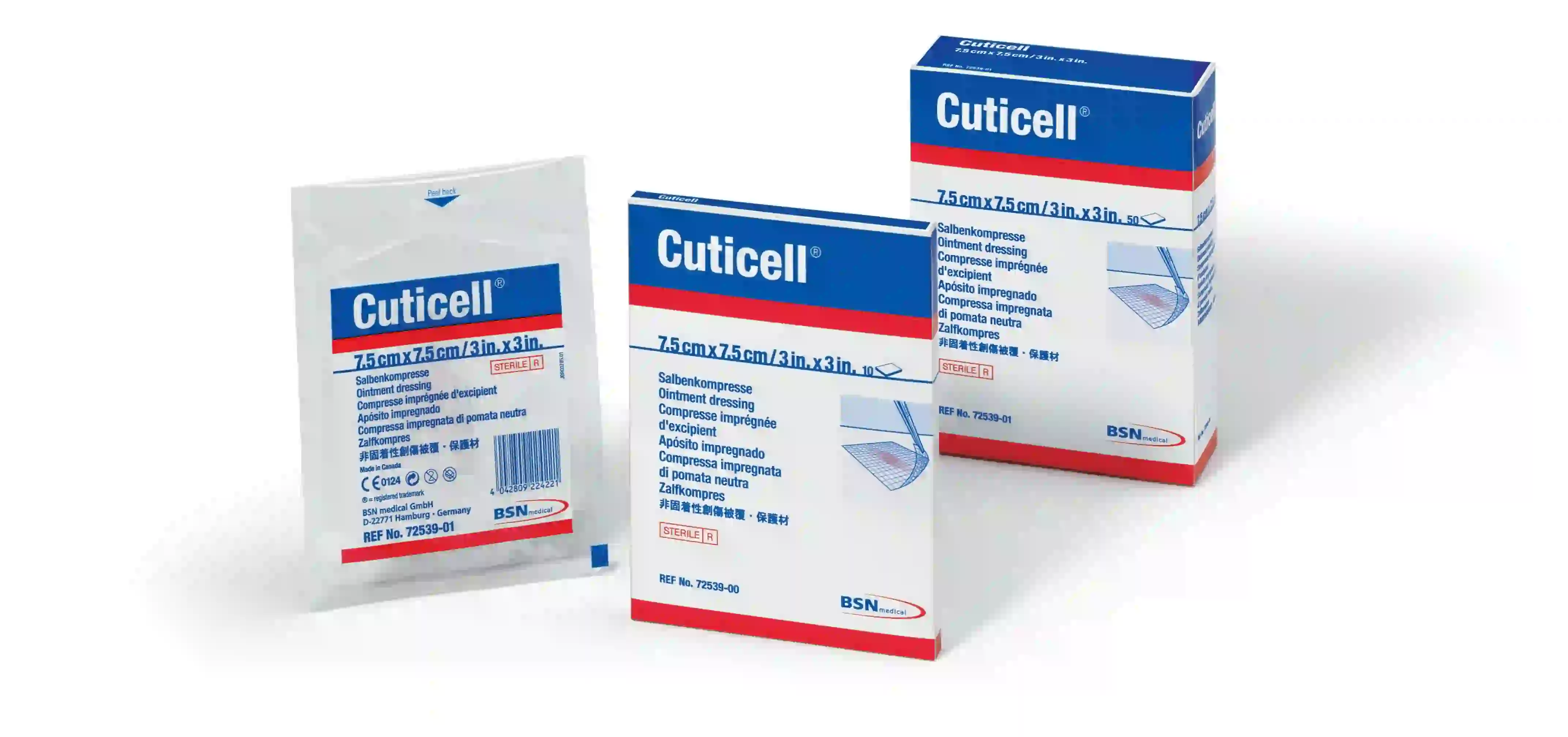 Cuticell® Wundauflage 7,5 cm x 7,5 cm / 10 Stück