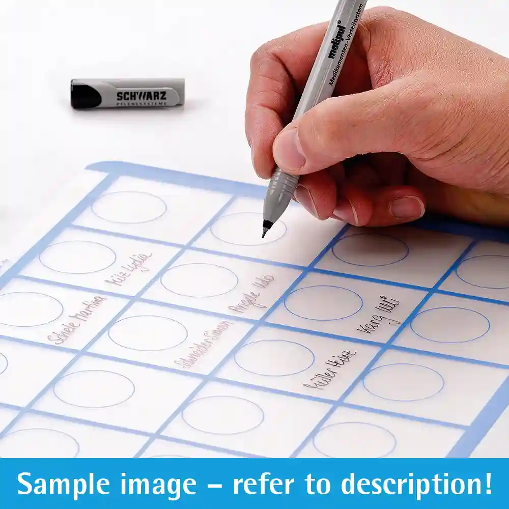 melipul Beschriftungs-Folie 12B/M7-35 für Becher-MEDI7-Table