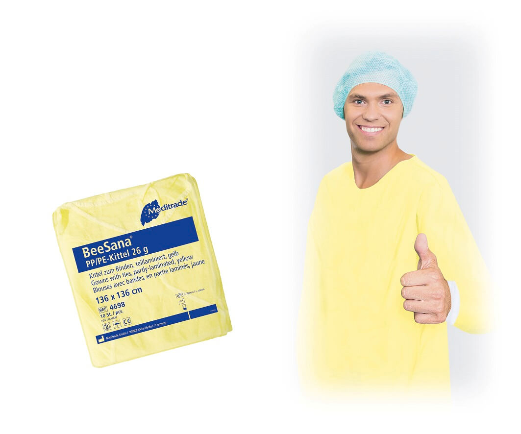 BeeSana® PP/PE-Kittel 26 g, gelb 10-Pack