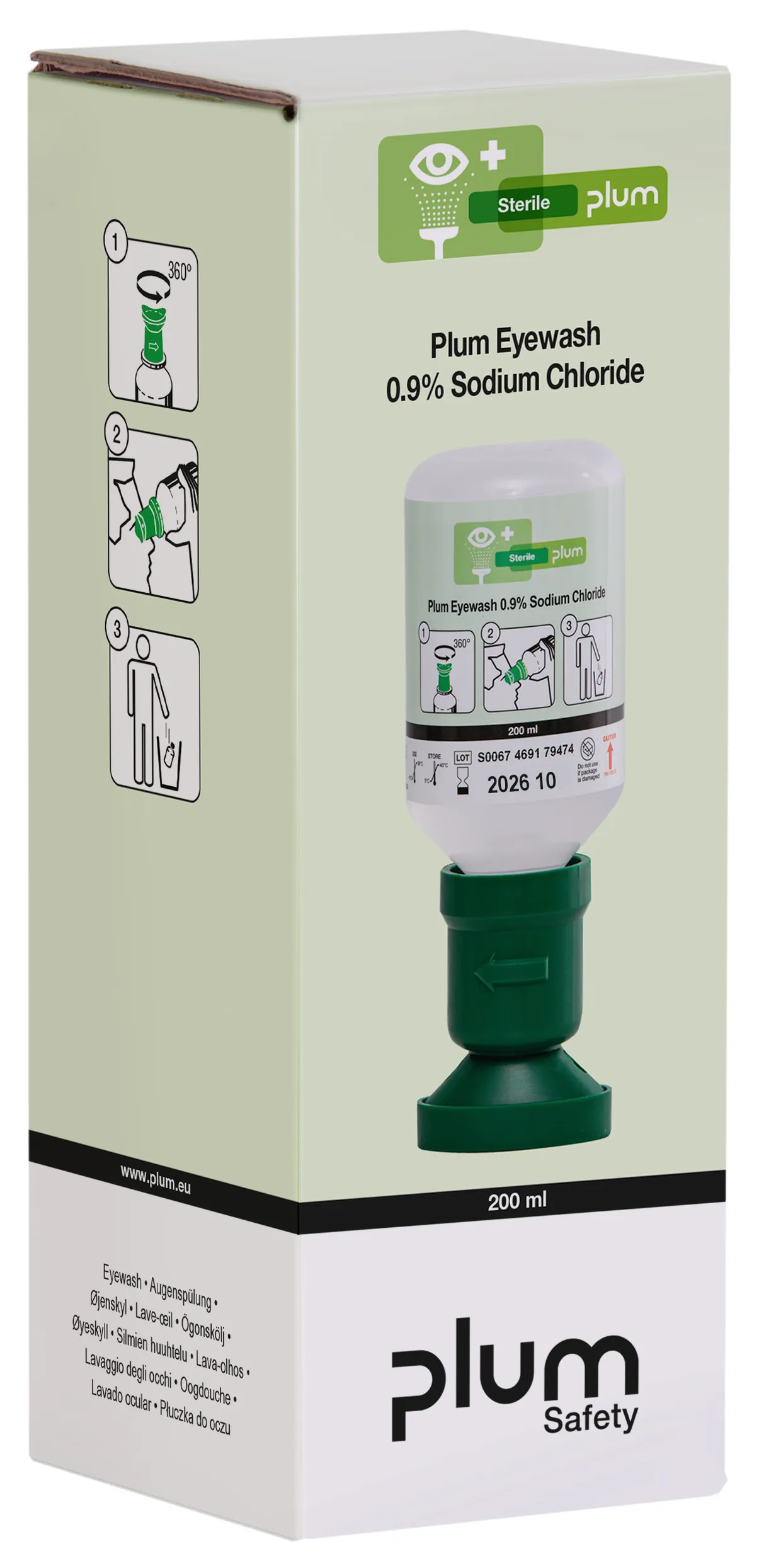 Plum Eyewash 0.9% Sodium Chloride 200 ml (im Einzelkarton) Plum Eyewash 0.9% Sodium Chloride 200 ml (im Einzelkarton)