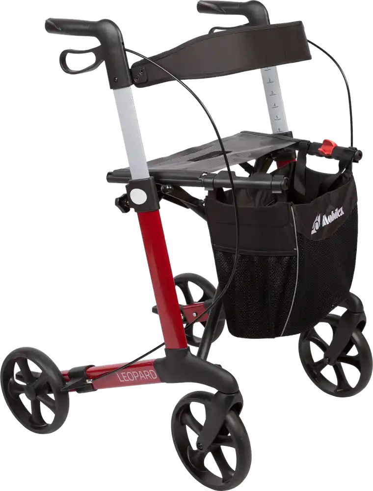 Leopard Rollator, anthrazit, Sitzhöhe 55 cm, inkl. Rückengur