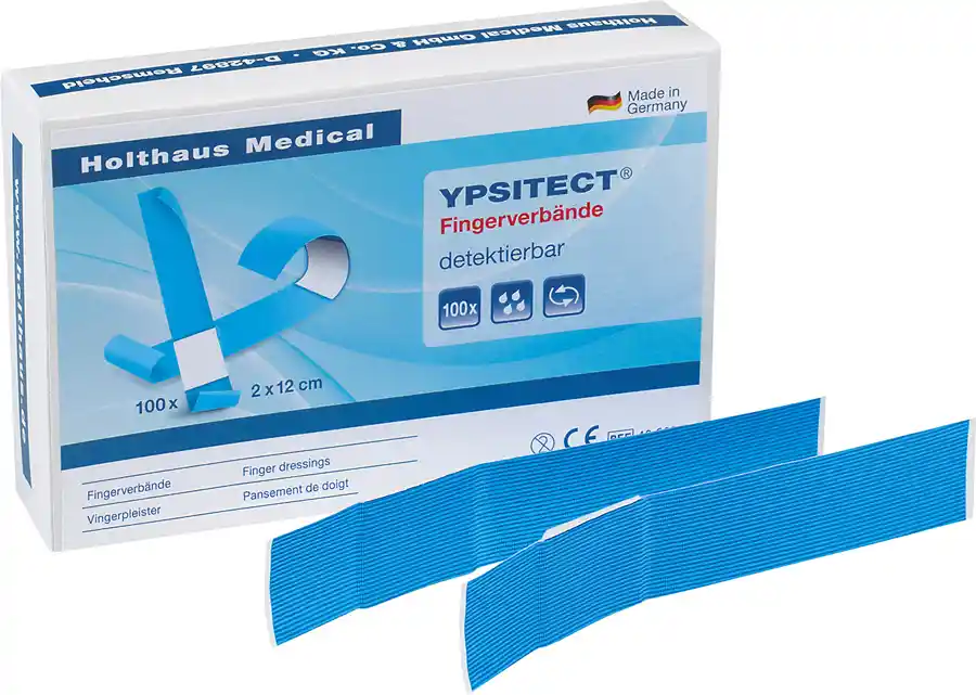 YPSITECT® Fingerverband, Fingerpflaster, wasserabweisend,detektierbar 2 cm x 12 cm