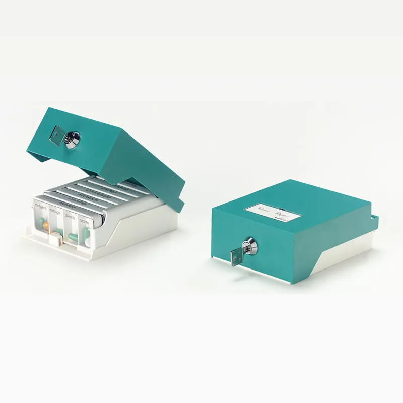 Abschließbare wodimed-Kassette für den Medi 7®-Wochendosiere Abschließbare wodimed-Kassette für den Medi 7®-Wochendosiere