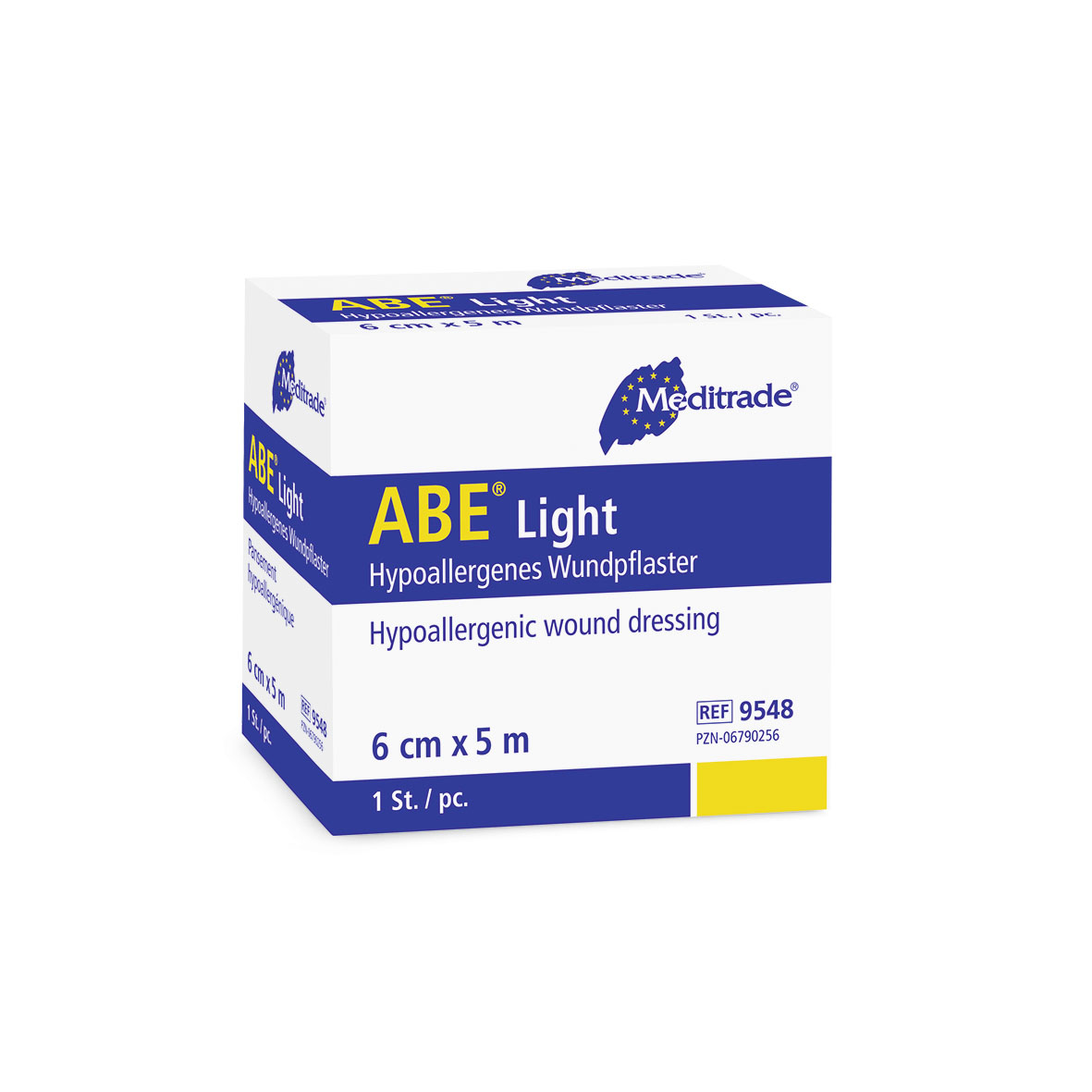 ABE® light hypoallergener und elastischer Wundschnellverband, 6 cm x 5 m