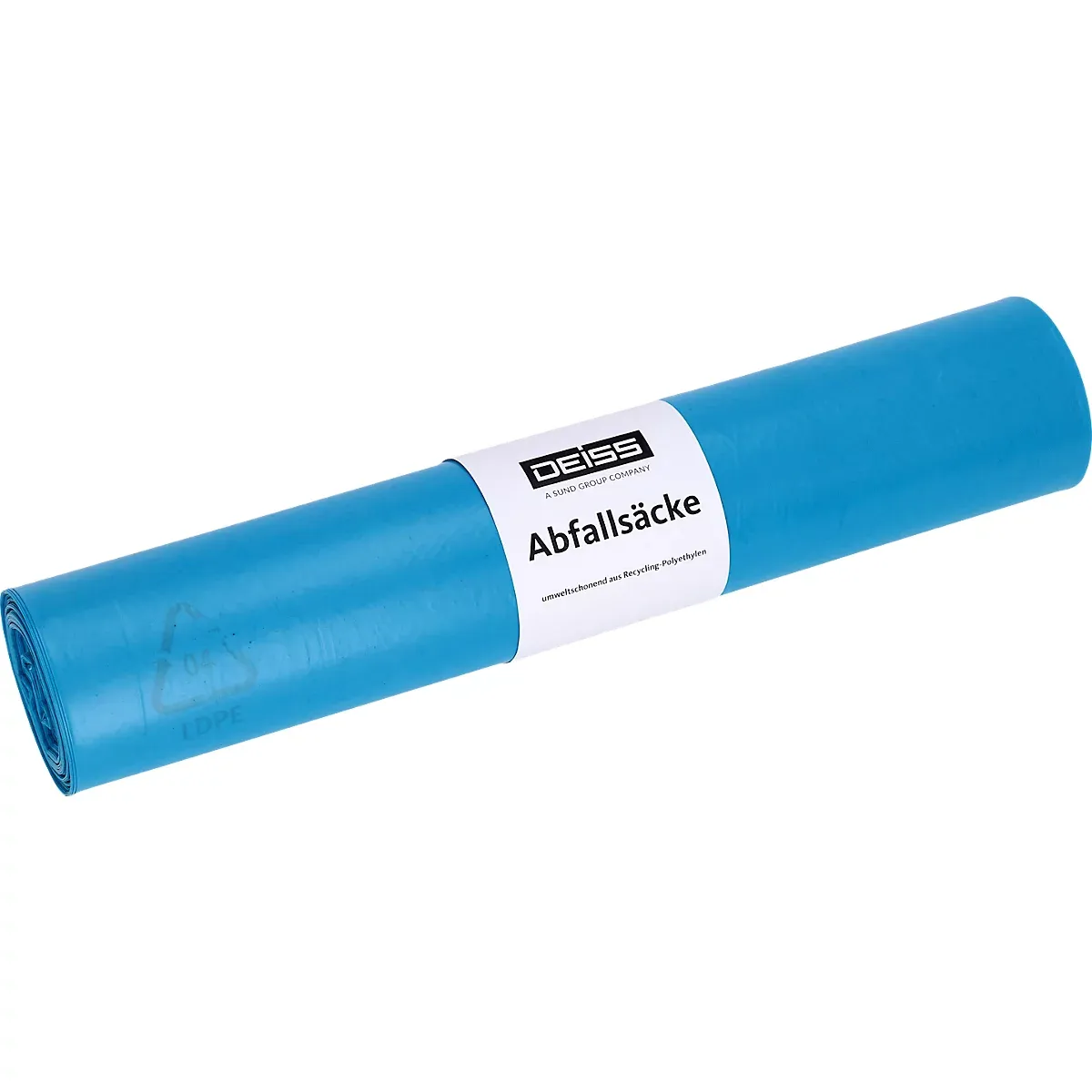 Abfallsäcke aus Recycling-LDPE 700x1100x0,06 mm, 120 l, blau