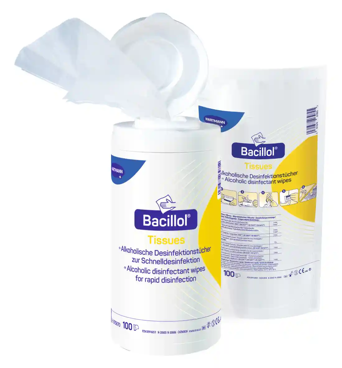 Bacillol Tissues Schnell-Desinfektionstücher, Spenderdose Bacillol Tissues Schnell-Desinfektionstücher, Spenderdose