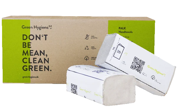 Green Hygiene® FALK Falthandtücher V-Falz, 1-lagig Green Hygiene® FALK Falthandtücher V-Falz, 1-lagig