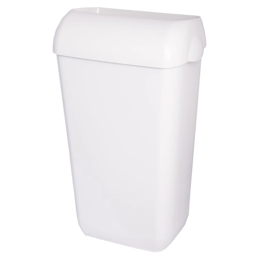 Mülleimer 25 Liter ABS weiß - mit Wandhalterung