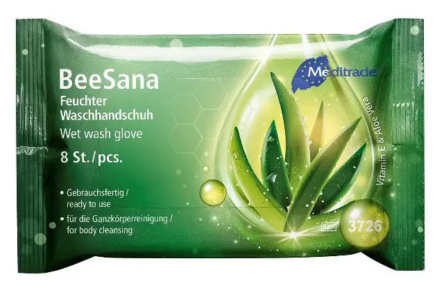 Waschhandschuh feucht BeeSana 8 Stück Waschhandschuh feucht BeeSana 8 Stück